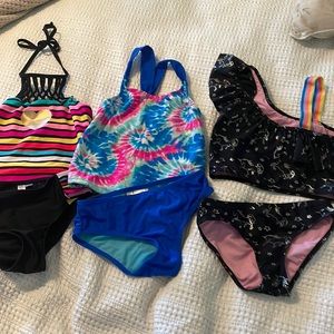 3 sets of tankini swim suits size 7/8
